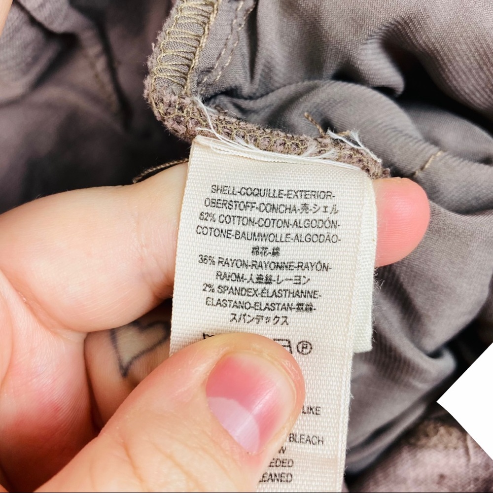 Free People Velvet Metallic Coated Cropped High Rise Disco Flare Jeans 25 Brown - Picture 13 of 13